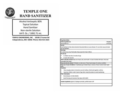 64oz Packaging Label (64 Oz Hand Sanitizer Registration)